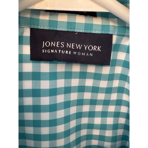 Jones New York Signature Women's Size-Large, green Print Long Sleeve - Picture 14 of 15